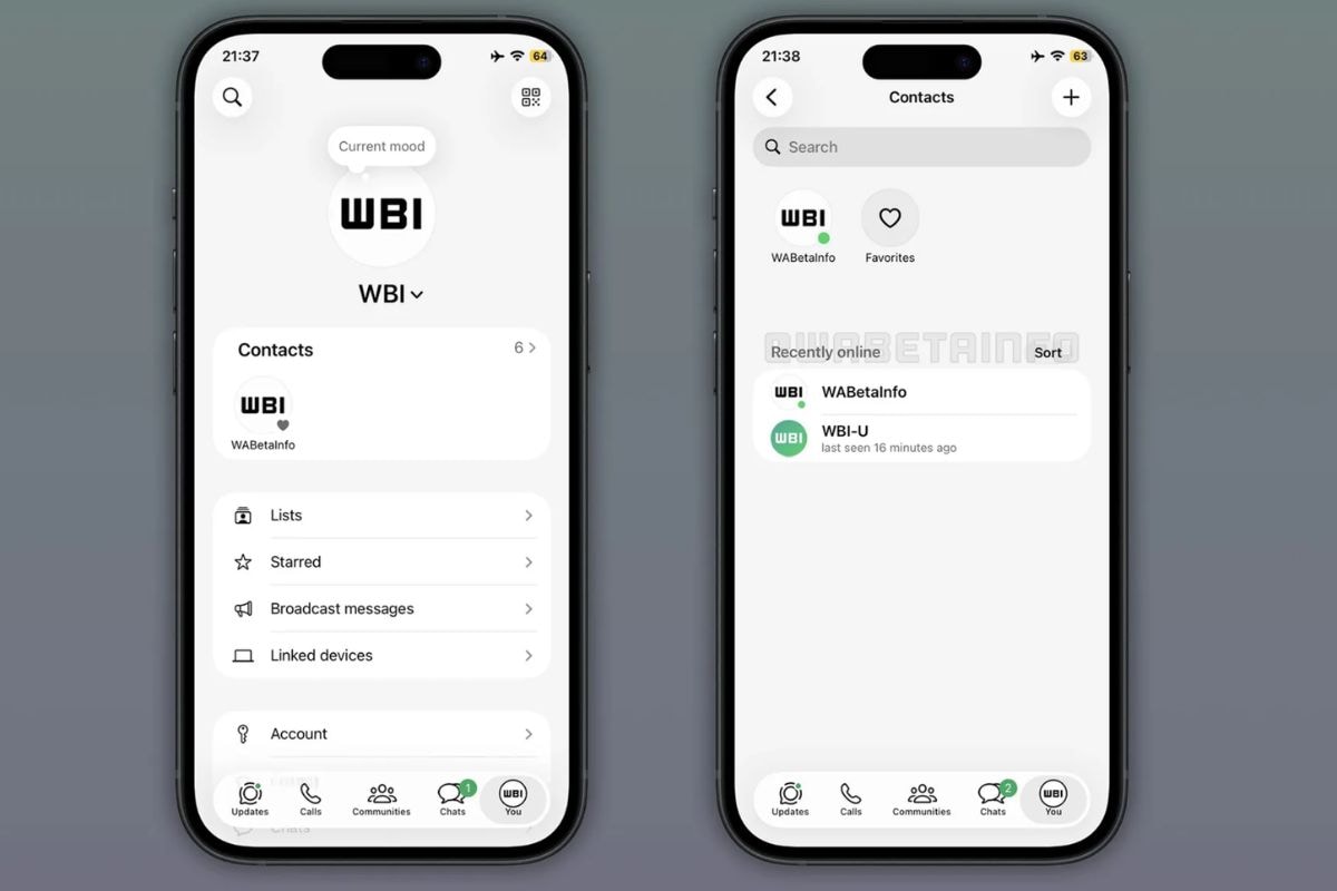 WhatsApp online tab